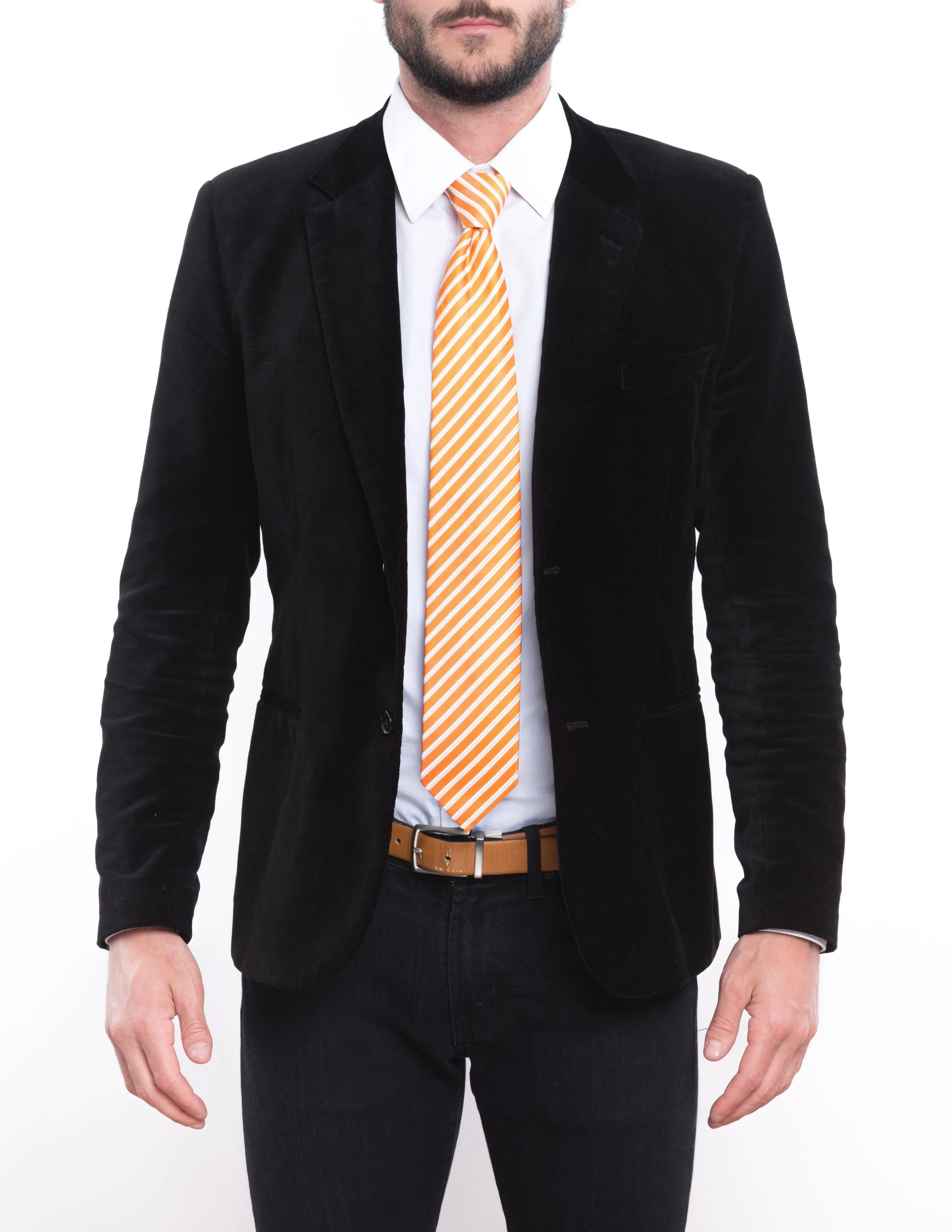 Racecar Orange Striped Tie
