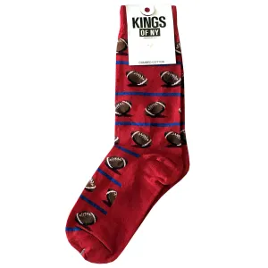 Red Football Sports Mens Cotton Socks