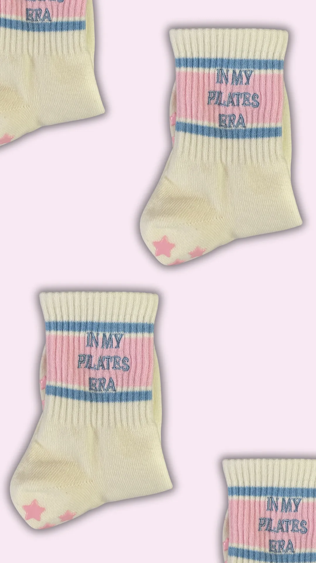 Retro Pink & Blue In my Pilates Era Sock