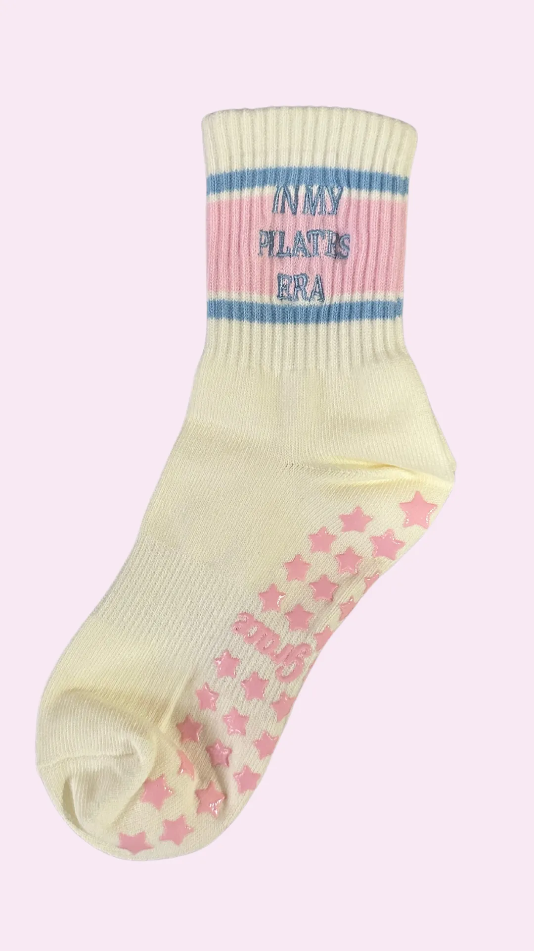Retro Pink & Blue In my Pilates Era Sock