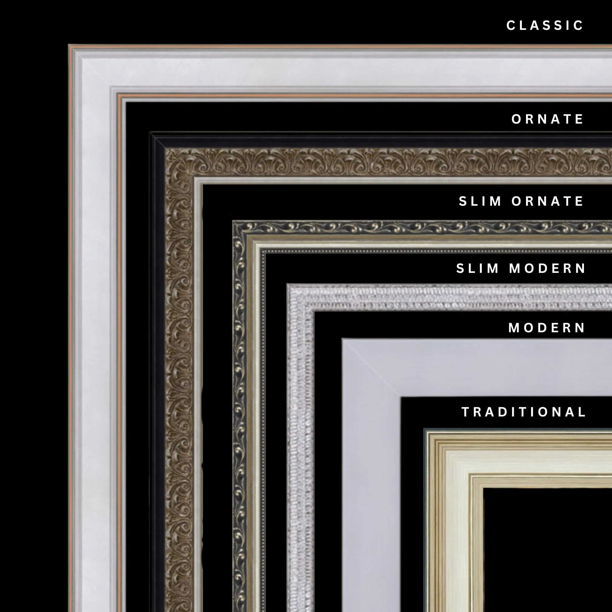 Silver 15x39 Picture Frame Ornate Traditional Classic Antique