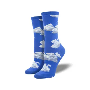 Slightly Cloudy Crew Socks - Womens