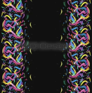 Spandex Abstract Rainbow - Stretch Net 115gsm