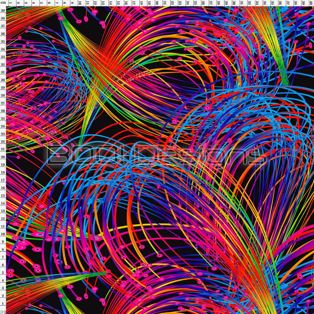 Spandex Crazy Straws Black
