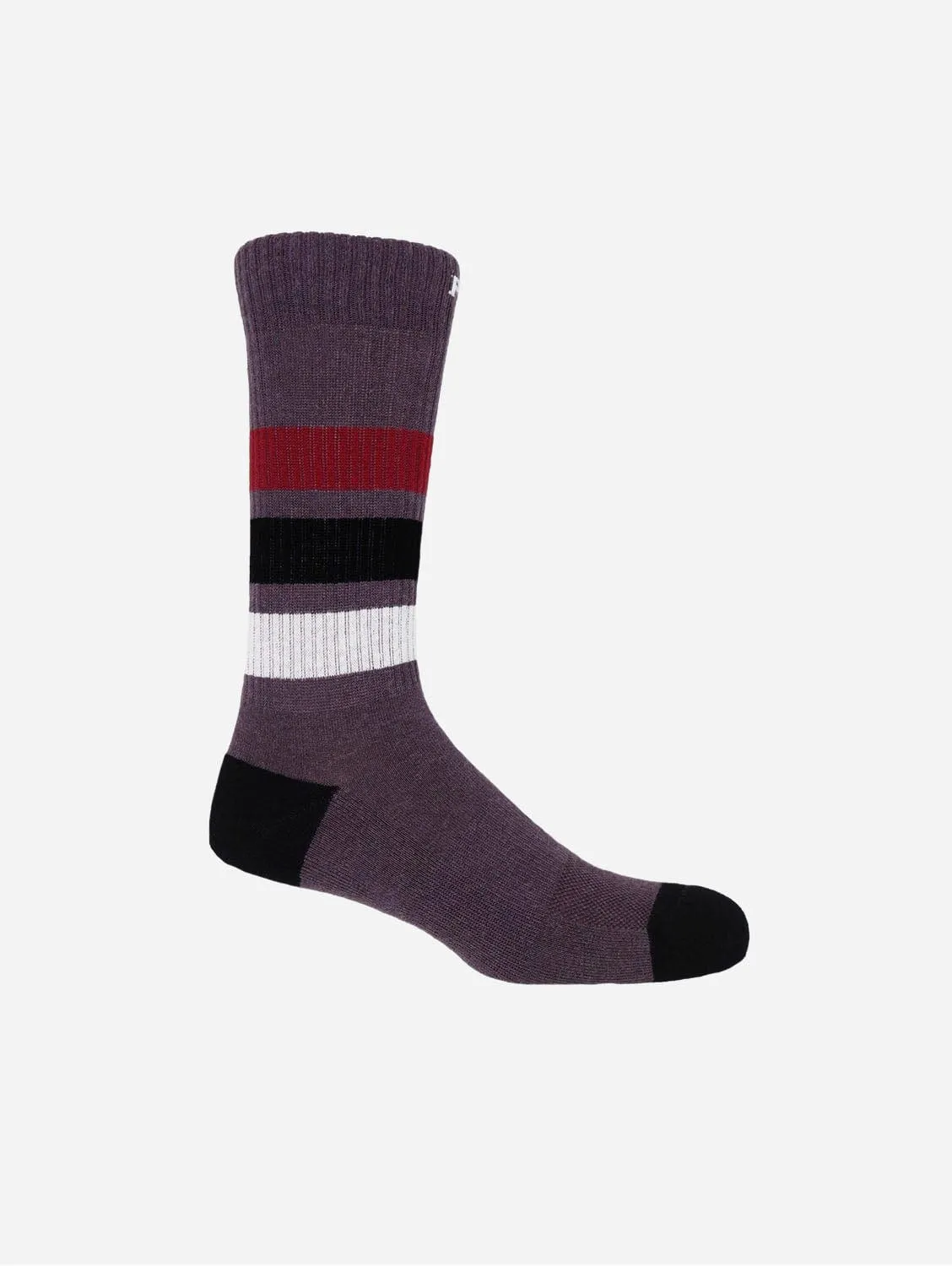Striped Organic Men's Sport Socks Bundle - Mauve & White