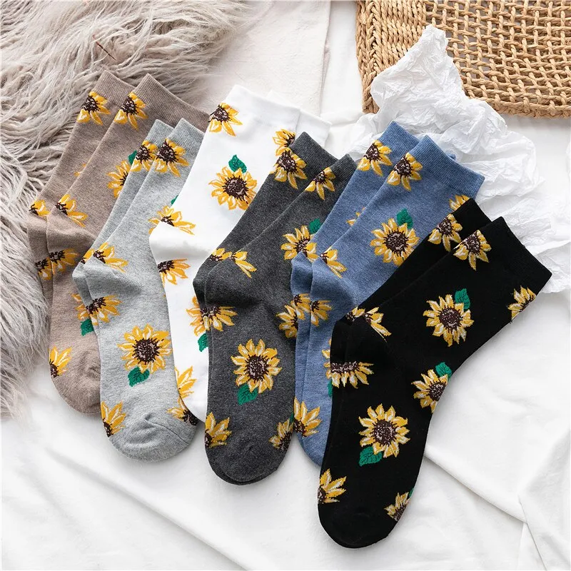 Sunflower Cotton Long Socks