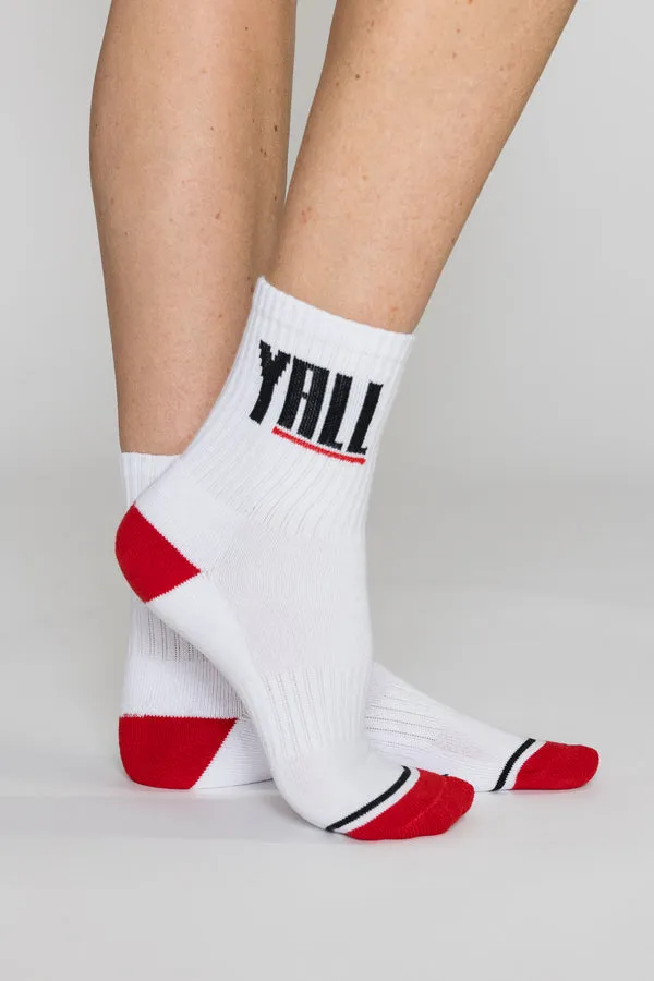 That Friday Feeling Yall Crew Socks - ASSORTED