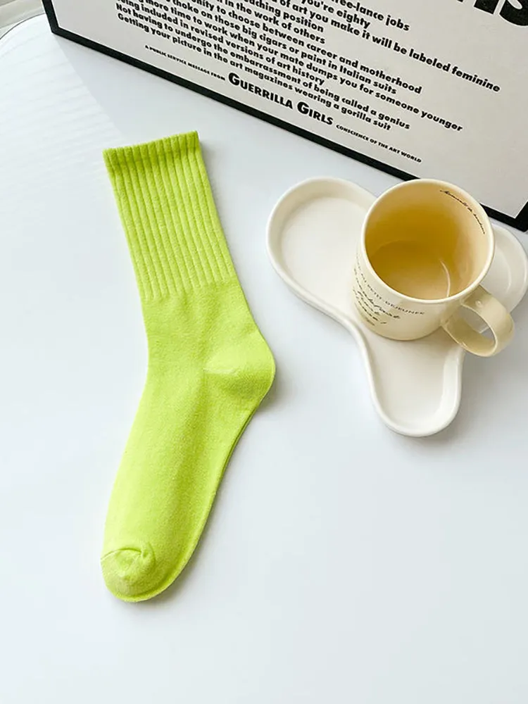 Three Pairs Solid Color Cotton All Cotton Stockings Sports Sweat Absorbing Cotton Sock