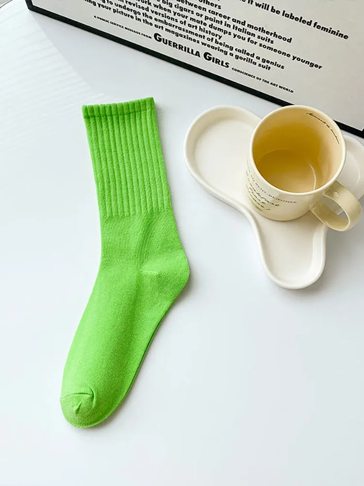 Three Pairs Solid Color Cotton All Cotton Stockings Sports Sweat Absorbing Cotton Sock