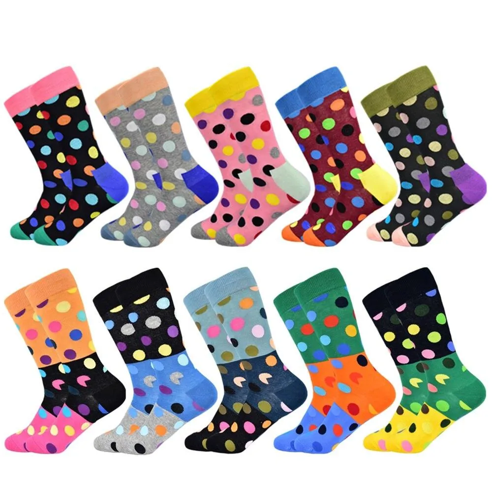 Unisex Colourful Classic dot Pattern Cotton Happy Socks
