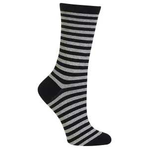 Women's Thin Stripe Crew Sock -Grey R