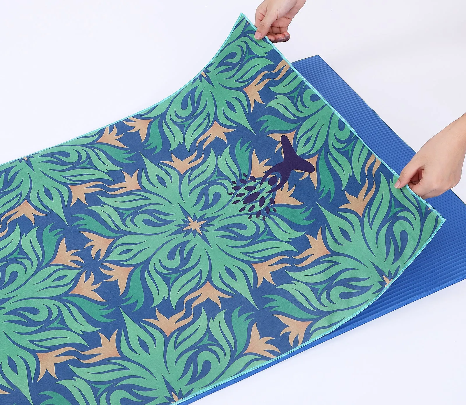 Yoga studio gym equipment towels personal use yogatowel digital printed yoga towels.