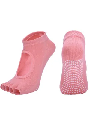 Yoga Women's Open Fingers Anti-Slip Cotton Socks - SF0329