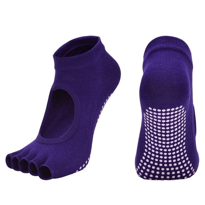 Yoga Women's Open Fingers Anti-Slip Cotton Socks - SF0329
