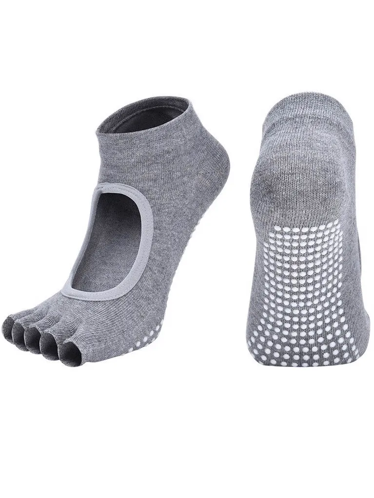 Yoga Women's Open Fingers Anti-Slip Cotton Socks - SF0329