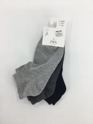 Zara Child Size 3 Gray Socks - girls