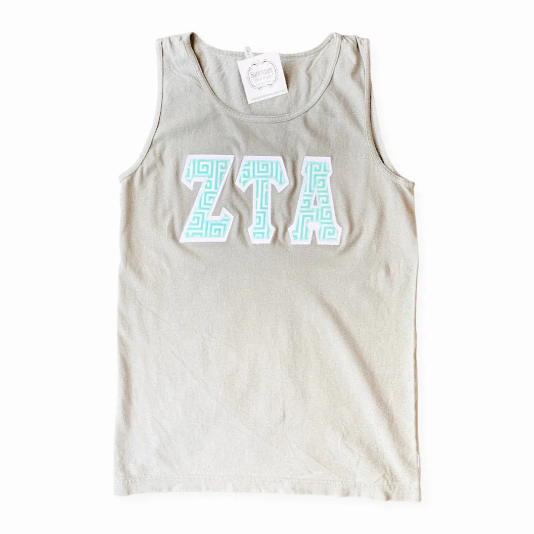 ZETA TAU ALPHA DOUBLE APPLIQUE